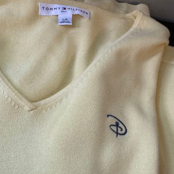 Walt Disney World x Tommy Hilfiger Womens Size Large Yellow Golf Sweater - Picture 3 of 5